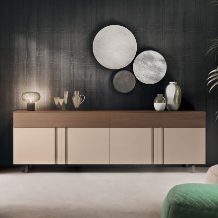 Living Room Sideboard in Ecological Wood with Luxury Drawers - Serris Viadurini