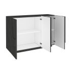 Living Room or Entrance Cabinet with 3 Doors in Sustainable Wood - Fjona Viadurini