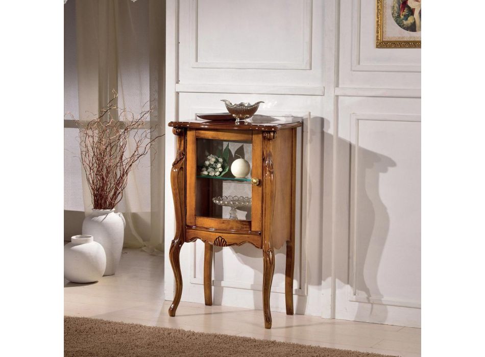 Classic Living Room Furniture with 1 Glass or Wood Door Made in Italy - London Viadurini