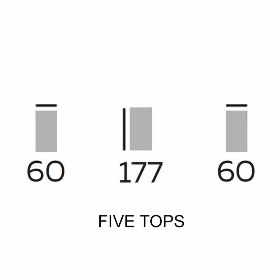 Design Furniture in Wood with Round Shelves in Gres Made in Italy - Aspide Viadurini