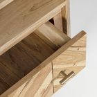 Living Room Bookcase in Acacia Wood and Homemotion Drawer - Auriel Viadurini