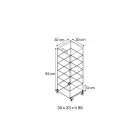 Multipurpose Cabinet with Transparent Glass Wheels with 3,6,8 or 10 Shelves - Versatilio Viadurini