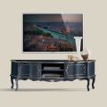 Classic Wooden TV Stand with Doors and Compartments Made in Italy - Leonor