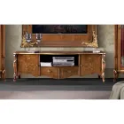 TV Cabinet with 2 Doors and 2 Wooden Drawers Made in Italy - Caligola Viadurini