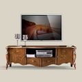 TV Cabinet with 2 Doors and 2 Wooden Drawers Made in Italy - Caligola