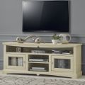 TV stand with 2 doors and 3 open compartments Made in Italy - Ymir