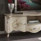 TV Cabinet with 2 Doors and Wooden Drawer Made in Italy - Caligola Viadurini
