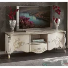 TV Cabinet with 2 Doors and Wooden Drawer Made in Italy - Caligola Viadurini