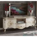 TV Cabinet with 2 Doors and Wooden Drawer Made in Italy - Caligola