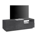 TV Cabinet with 2 Doors, a Drawer and an Open Compartment Made in Italy - Popilio