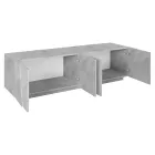 Living Room TV Stand with 4 Melamine Doors Made in Italy - Naditza Viadurini