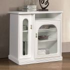 Living Room TV Stand in White Lacquered Solid Wood Made in Italy - Artume Viadurini