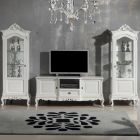 Bassano Wood TV Stand with Made in Italy Decoration - Moloch Viadurini