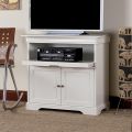 White Wooden TV Cabinet with Swivel Top Made in Italy - Aplu