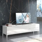 Wooden TV stand with 1 door and 2 drawers - Tantalo Viadurini