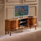 Classic Style Walnut Tv Stand Made in Italy - Prince Viadurini