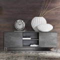 Modern Tv Cabinet Melamine Wood Two Doors Made in Italy – Clemente