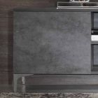 Modern TV cabinet in melamine wood with two doors made in Italy - Clemente Viadurini
