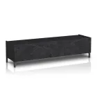 TV Stand Covered in Melamine Marble Finish Made in Italy - Zinc Viadurini