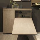 Multifunctional Rotating Cabinet with TV Stand and Integrated Table Made in Italy - Illusione Viadurini