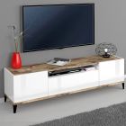 Mobile TV in Melamine 2 Rooms and 1 Drawer Made in Italy - Florentino Viadurini