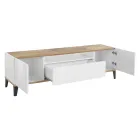 Mobile TV in Melamine 2 Rooms and 1 Drawer Made in Italy - Florentino Viadurini