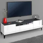 Mobile TV in Melamine 2 Rooms and 1 Drawer Made in Italy - Florentino Viadurini