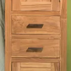 Solid Teak Bathroom Cabinet with 2 Doors and 2 Drawers - Posillipo Viadurini