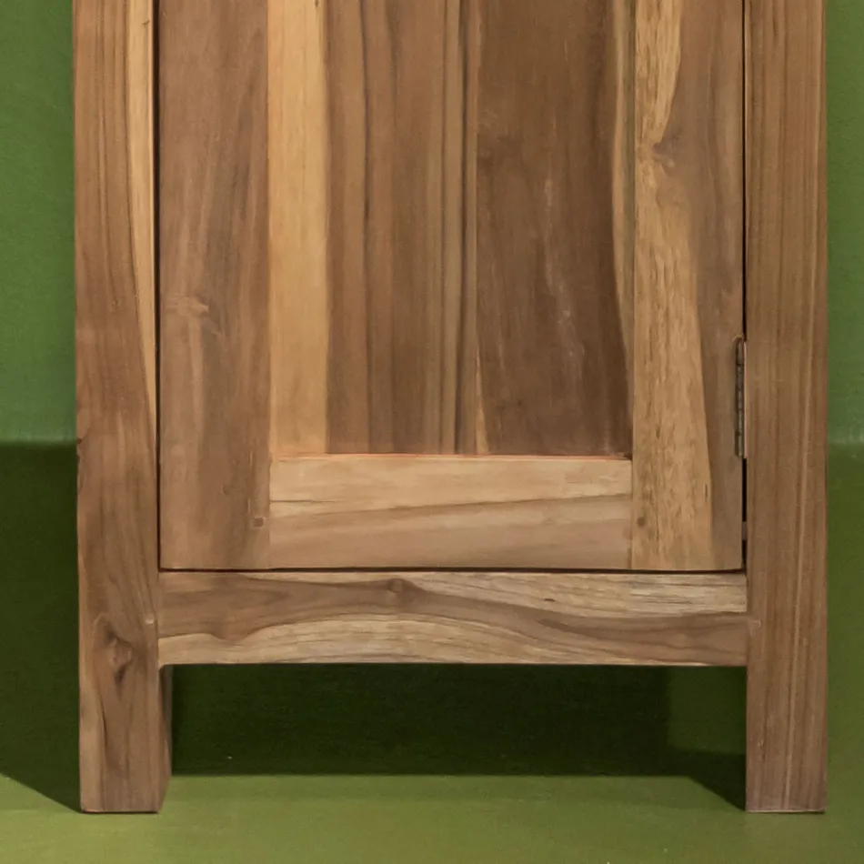 Solid Teak Bathroom Cabinet with 2 Doors and 2 Drawers - Posillipo Viadurini
