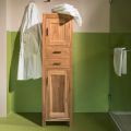 Solid Teak Bathroom Cabinet with 2 Doors and 2 Drawers - Posillipo