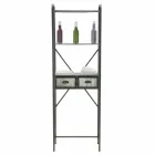 Modern Design Industrial Iron Bathroom Cabinet - Pome Viadurini
