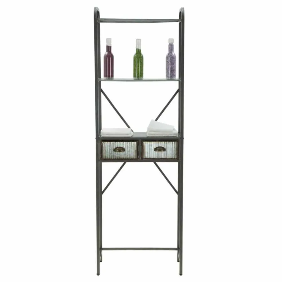 Modern Design Industrial Iron Bathroom Cabinet - Pome Viadurini
