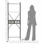 Modern Design Industrial Iron Bathroom Cabinet - Pome Viadurini