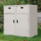 Garden Cabinet in Hand Woven Polyrattan - Zoltan Viadurini