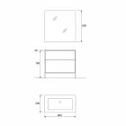 Luxury Design Bathroom Furniture in Wood 90 cm Made in Italy - Cizco Viadurini