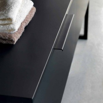 Luxury Modern Design Bathroom Furniture in Natural Wood and Black - Alide