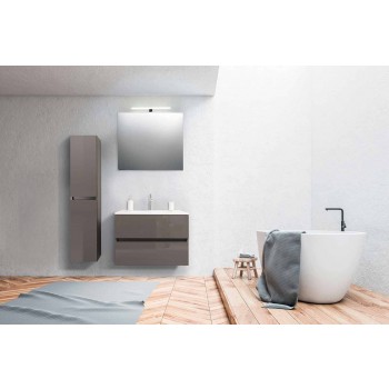 Suspended Bathroom Furniture in Mdf Lacquered Made in Italy - Becky
