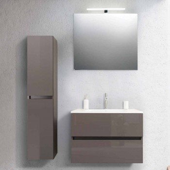 Suspended Bathroom Furniture in Mdf Lacquered Made in Italy - Becky