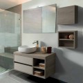 Bathroom Cabinet 100 cm, Mirror, Wash Basin and Shelf – Becky