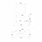 Suspended Bathroom Furniture Copper Basin Base, 2 Drawers, Shelf and Mirror - Renga Viadurini