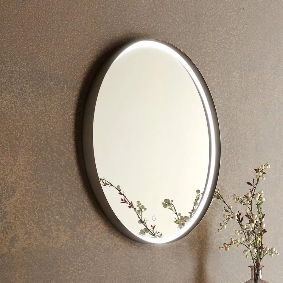 Suspended Bathroom Furniture in Metal, MDF Wood and Stonelight Made in Italy - Renga Viadurini