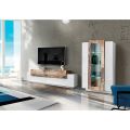 Living Room Furniture Tv Stand and Led in Glossy White Wood 3 Finishes - Therese