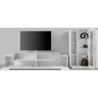 Living Room Furniture Tv Stand and Led in Glossy White Wood 3 Finishes - Therese Viadurini