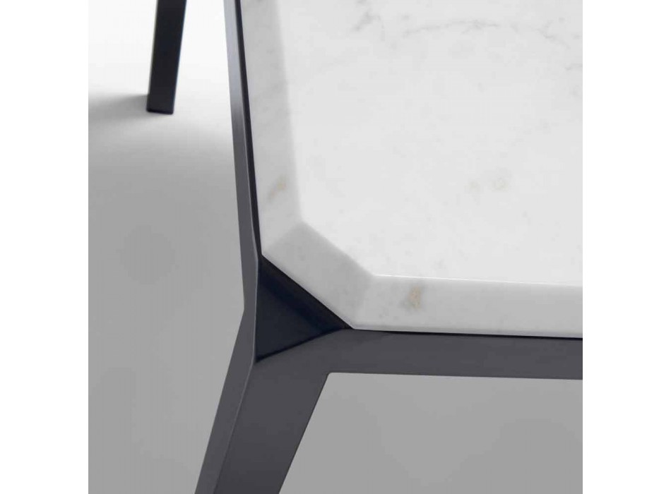My Home Bebop design table white marble H74xL210cm made in Italy Viadurini