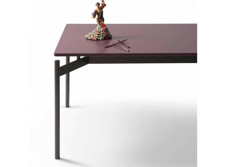 My Home Dub design table in lacquered MDF H74xL200cm made in Italy Viadurini