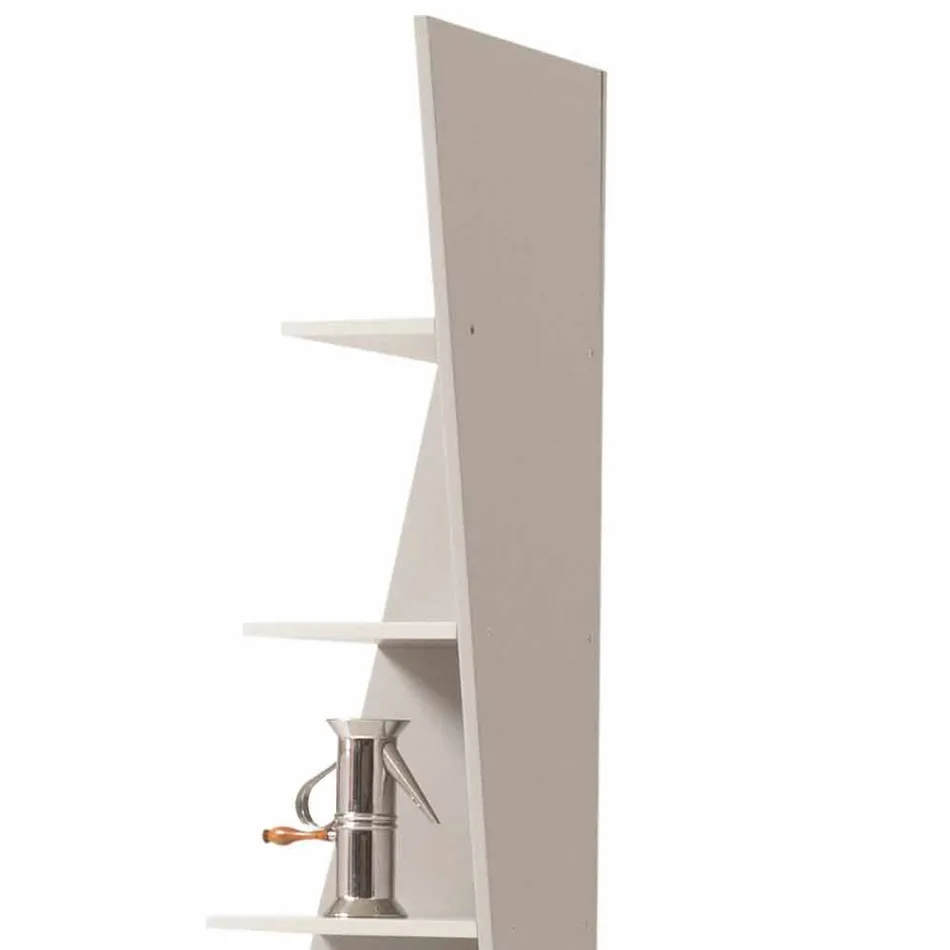My Home Esquina design corner bookcase MDF lacquered H220cm made in Italy Viadurini