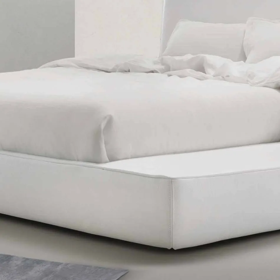 My Home Long Island padded leather double bed made in Italy Viadurini