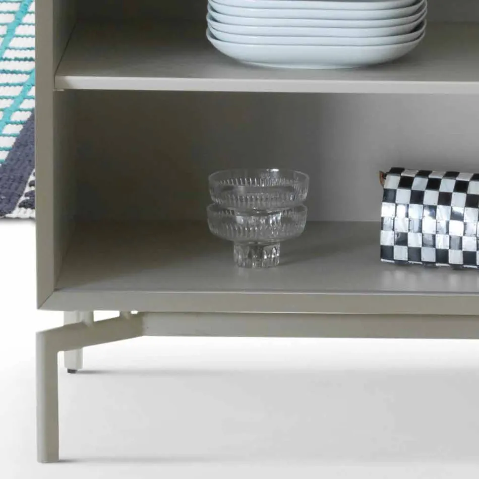 My Home Mirage design sideboard in lacquered MDF H71xL210cm made in Italy Viadurini