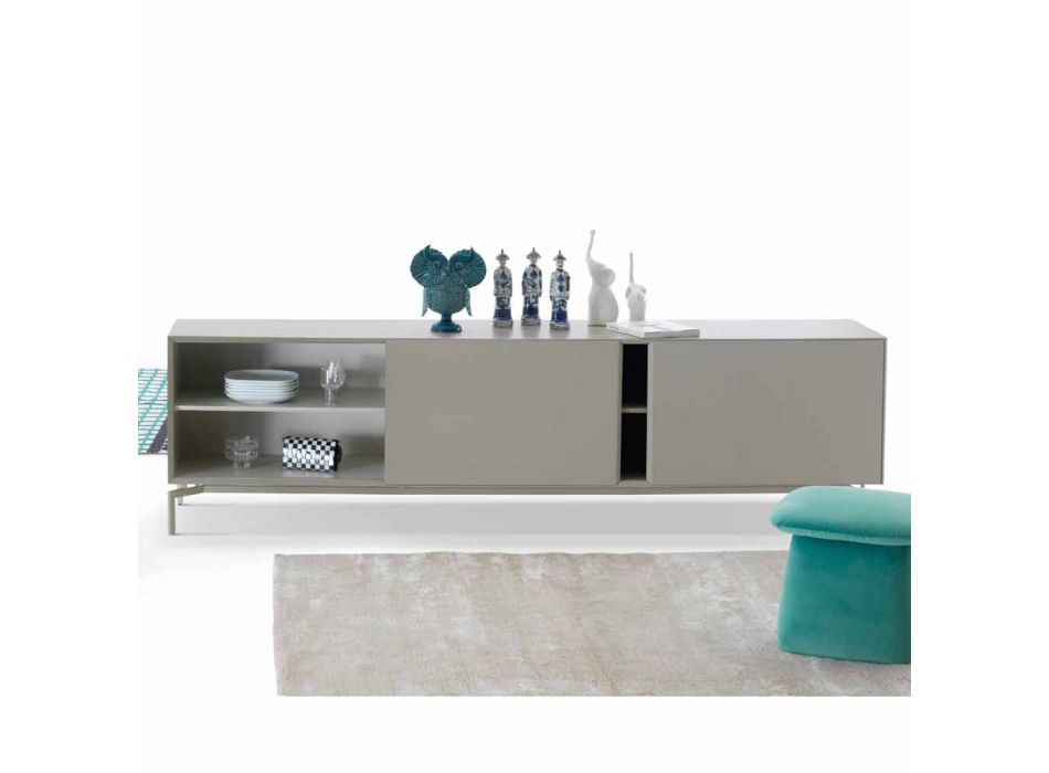 My Home Mirage design sideboard in lacquered MDF H71xL210cm made in Italy Viadurini