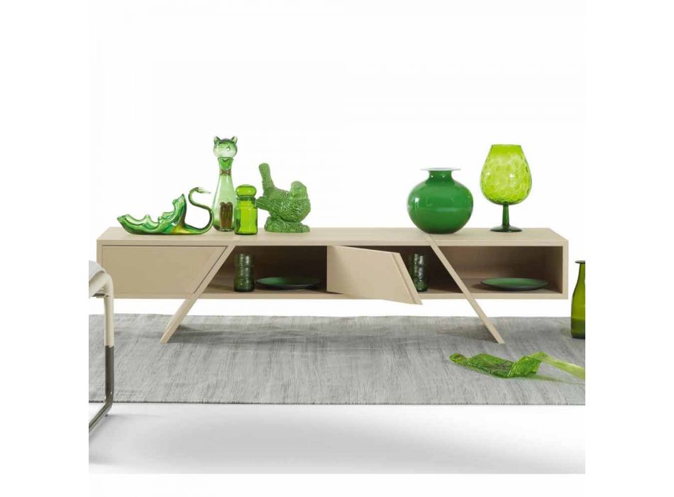 My Home Ray design sideboard MDF matt lacquered L160xH35cm made in Italy Viadurini